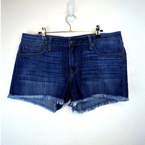 Just Black Frayed Hem Denim Medium Wash Shorts  Size 32